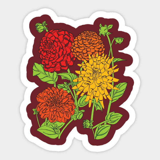 Dahlia Daydreams Sticker by ColoringWithKristine